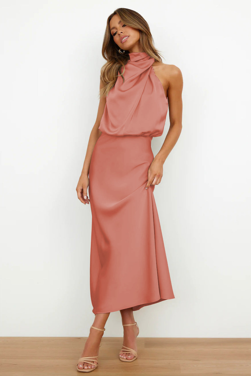 Claire™ - Elegant Long Halter Dress