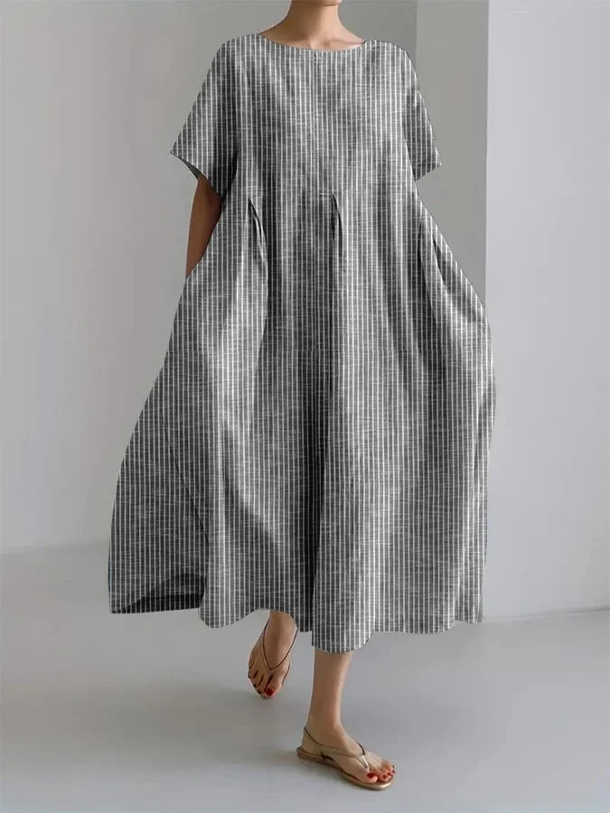 Eden™ - Casual Long Dress with a Comfortable Fit and Retro Charm