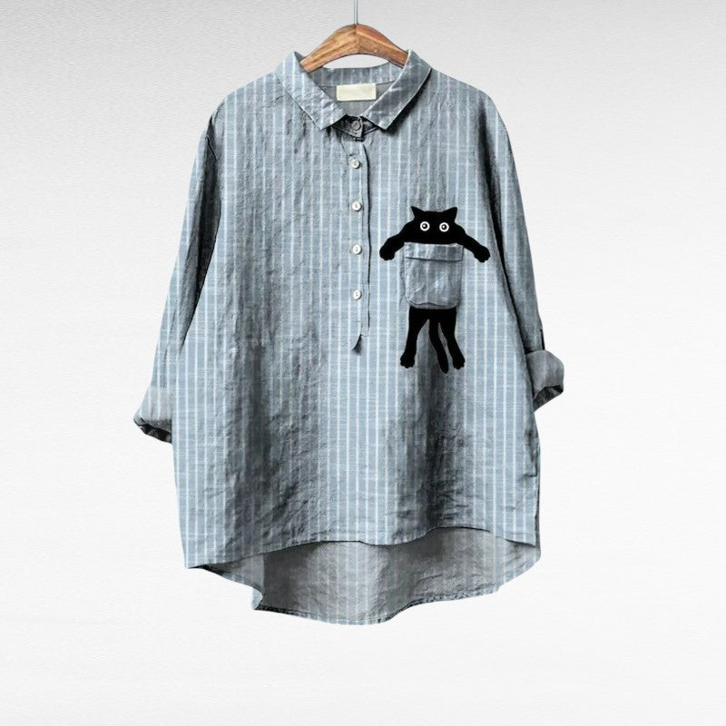 Sarah™ - Chic Retro Blouse