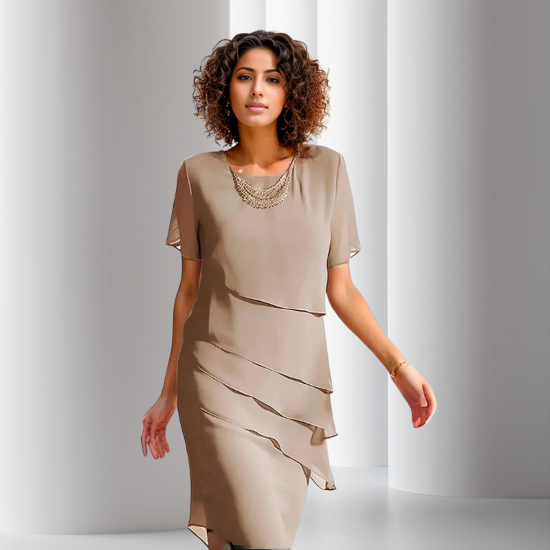 Esmeralda™ - Pleated Chiffon Dress
