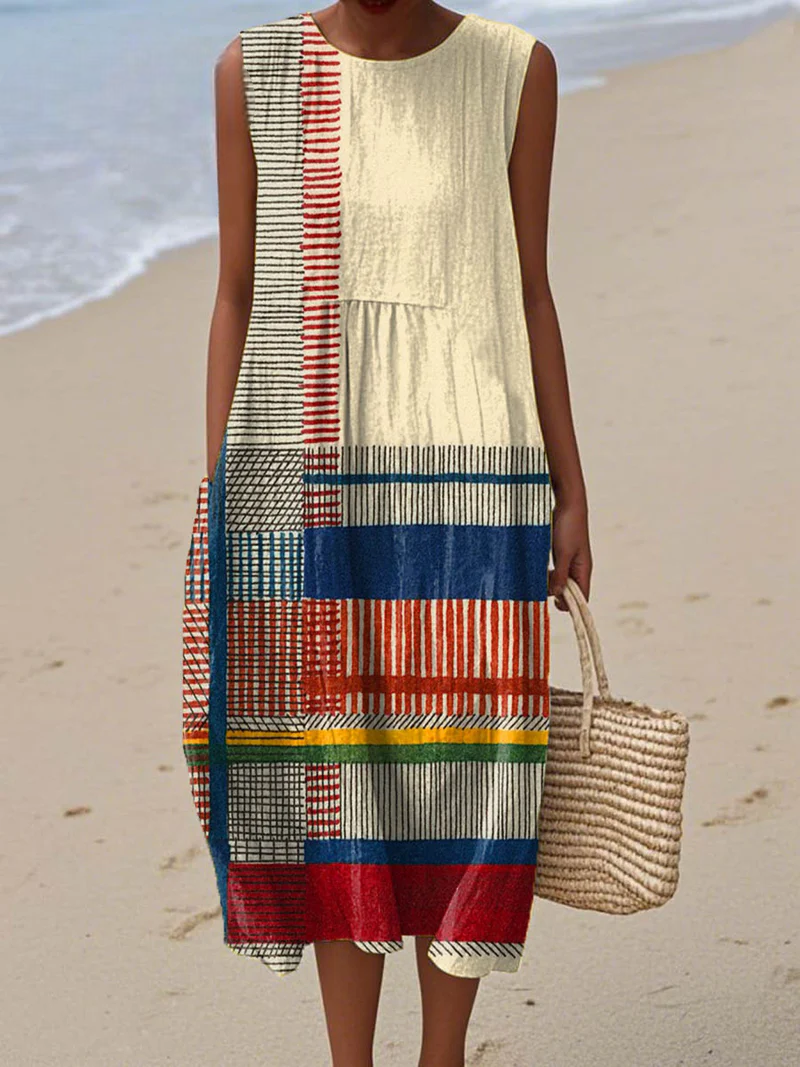 Amara - Heritage Stripe Summer Dress