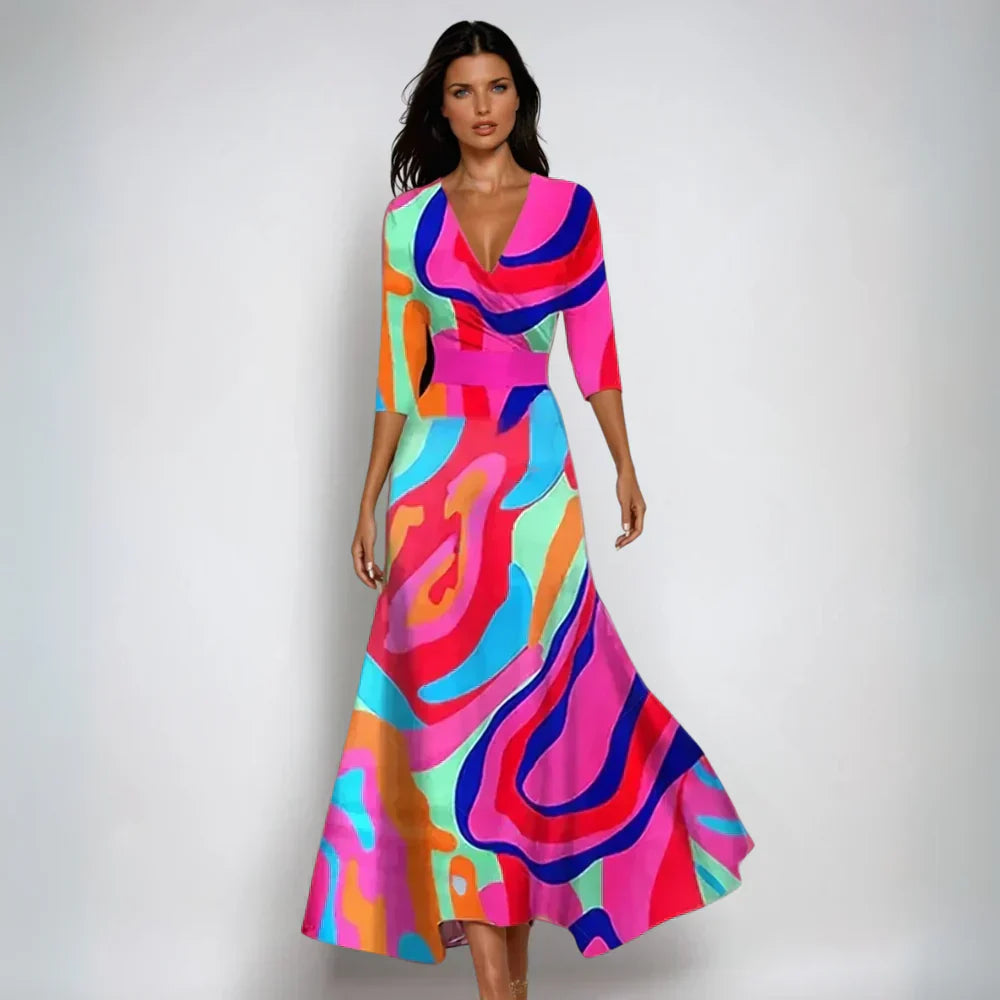 Jane™ - Stylish Floral Wrap Dress