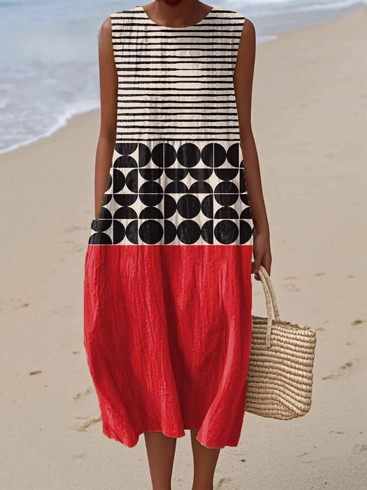 Bea - Summer Dress with Geometric Print