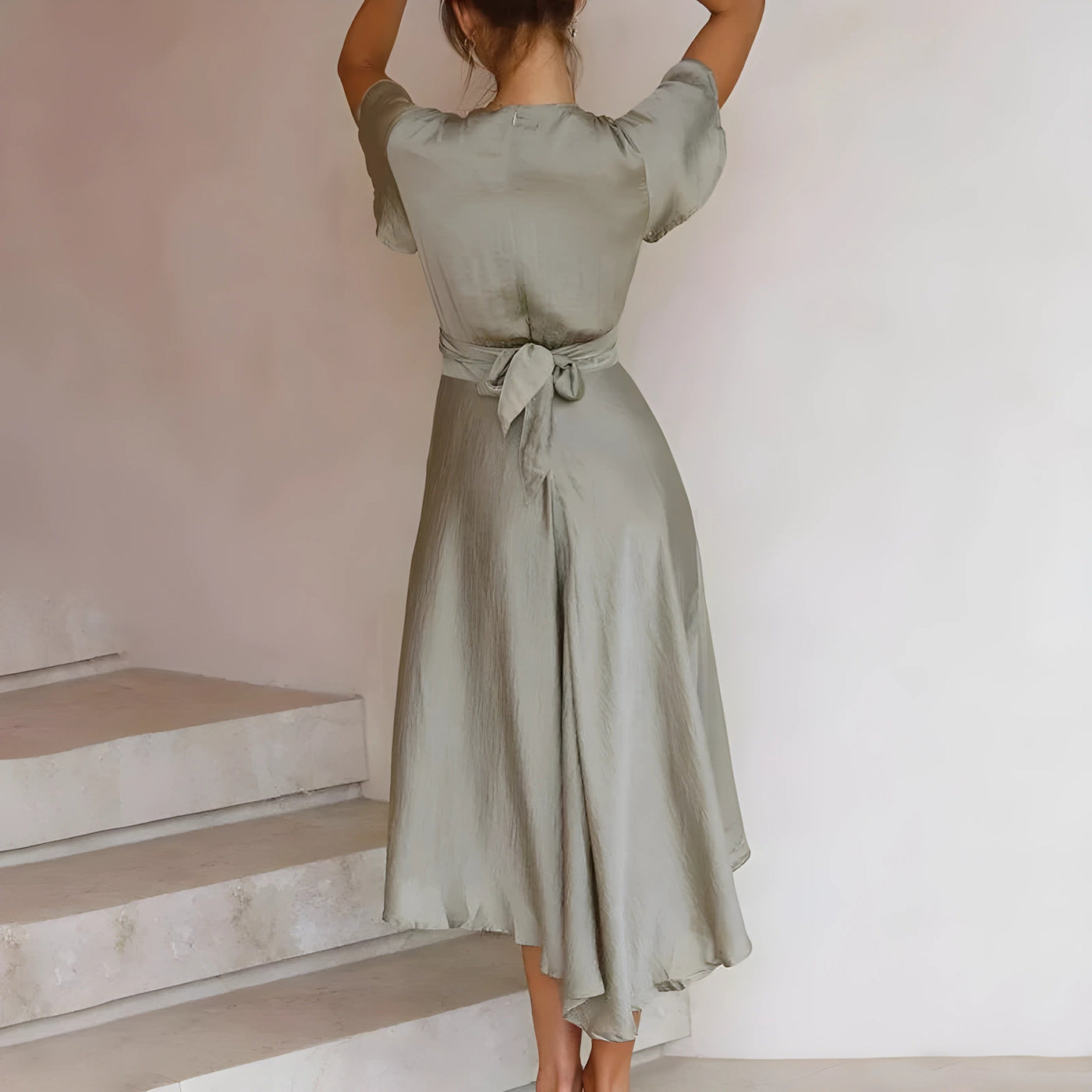 Madison™ - Midi Dress Featuring Knot Accent