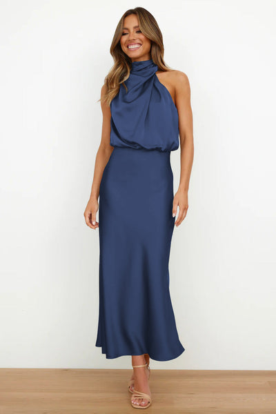 Claire™ - Elegant Long Halter Dress