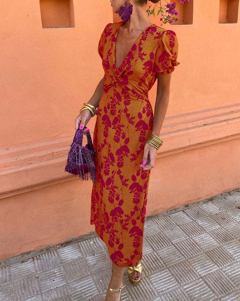 Nova™ - Midi Dress with Half Sleeves