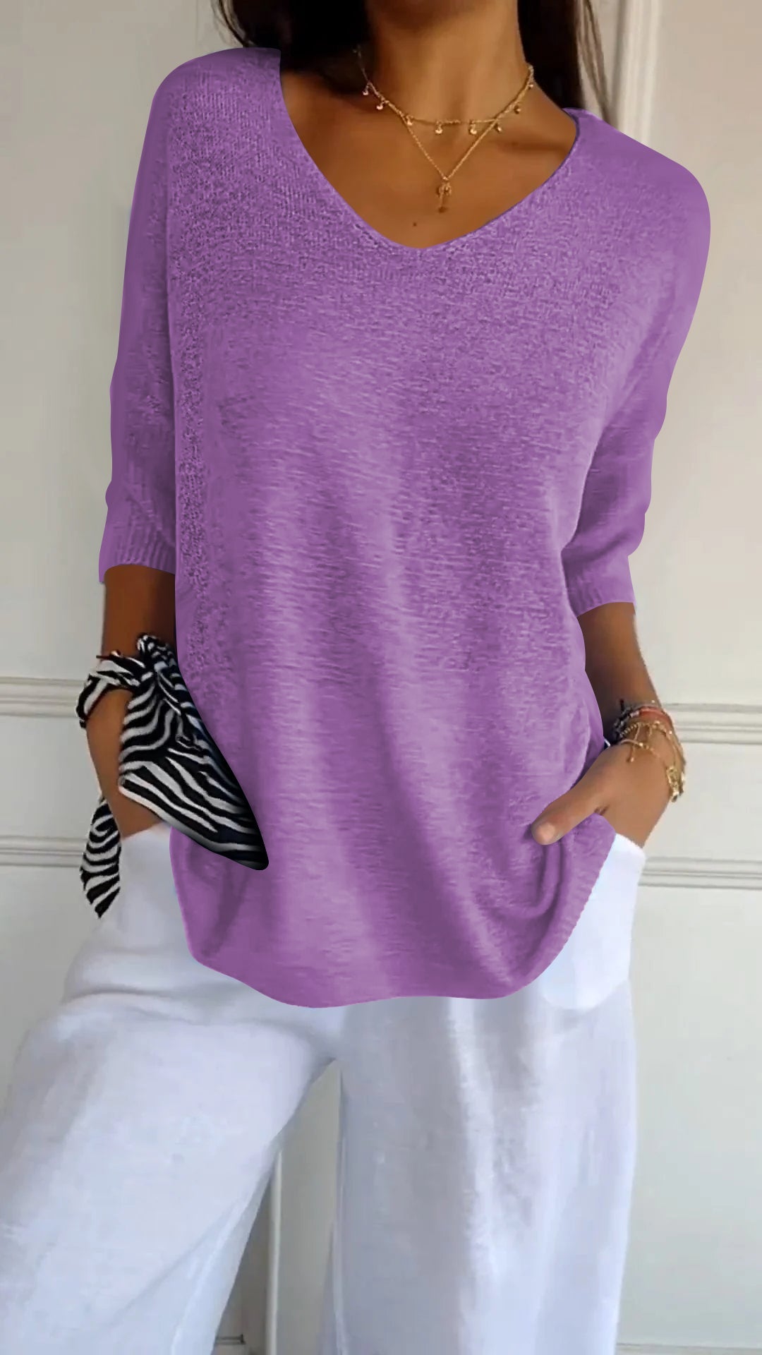 Millie™ - V-neck Knitted Top