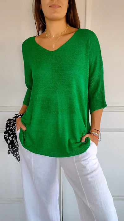 Millie™ - V-neck Knitted Top