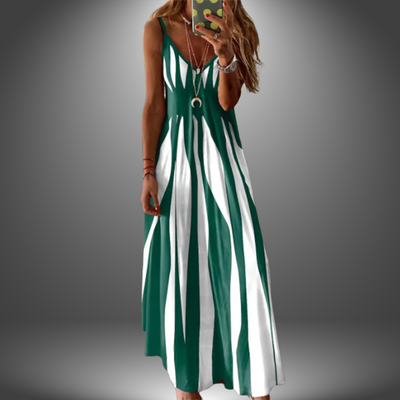 Veronika™ - Casual Long Dress with Deep V-neck