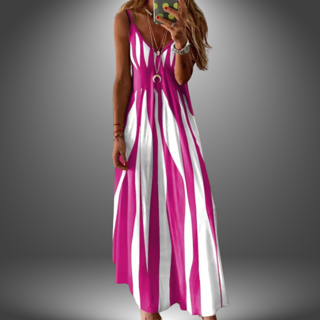 Veronika™ - Casual Long Dress with Deep V-neck