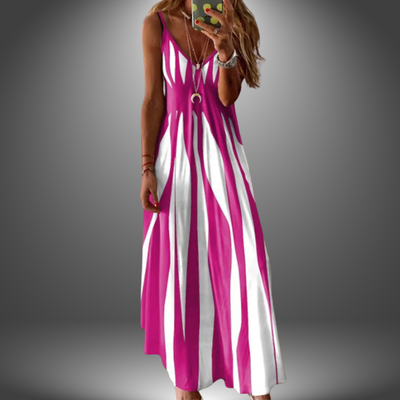 Veronika™ - Casual Long Dress with Deep V-neck