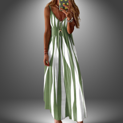 Veronika™ - Casual Long Dress with Deep V-neck