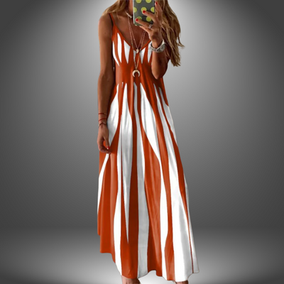 Veronika™ - Casual Long Dress with Deep V-neck