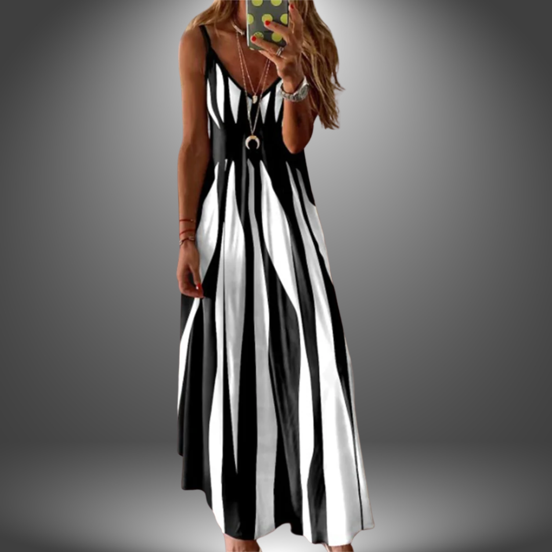 Veronika™ - Casual Long Dress with Deep V-neck