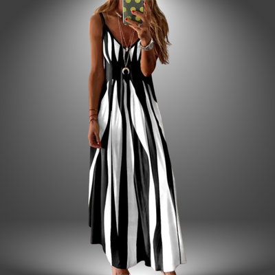 Veronika™ - Casual Long Dress with Deep V-neck