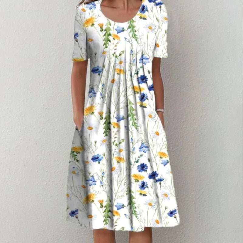 Megan™ - Elegant Floral Print Dress