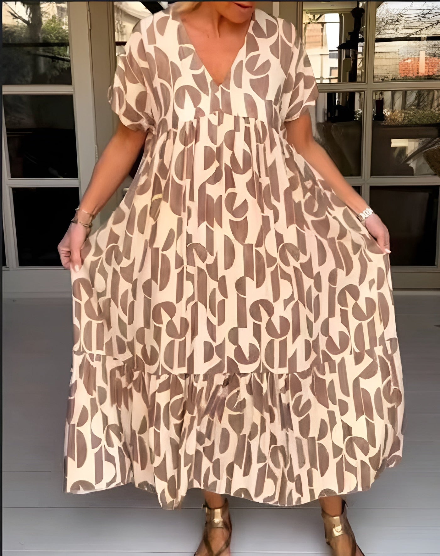 Jette™ - V-Neck Fluid Dress