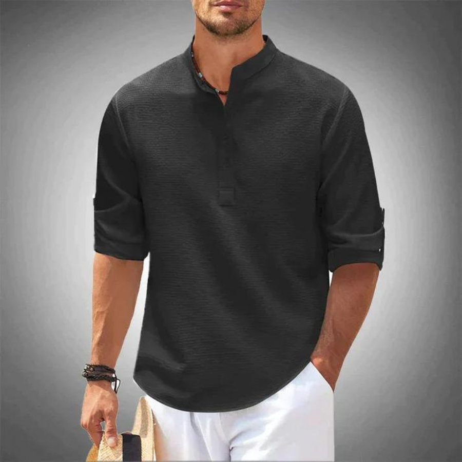 LISBON™ - CASUAL ELEGANT SHIRT WITHOUT COLLAR