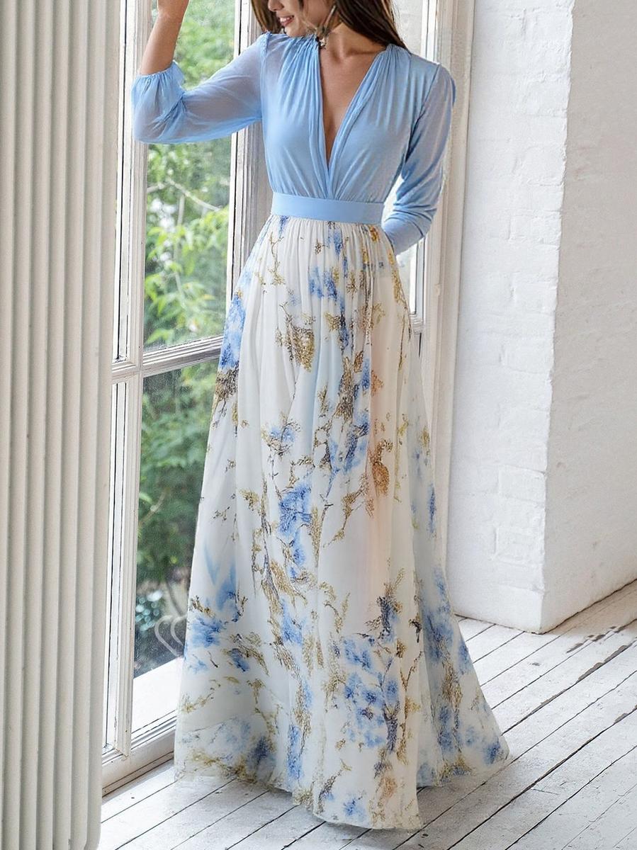 Almira™ - Maxi Dress with Dazzling Floral Print