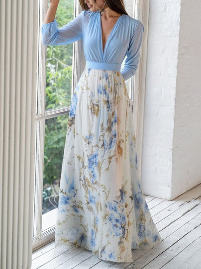 Almira™ - Maxi Dress with Dazzling Floral Print