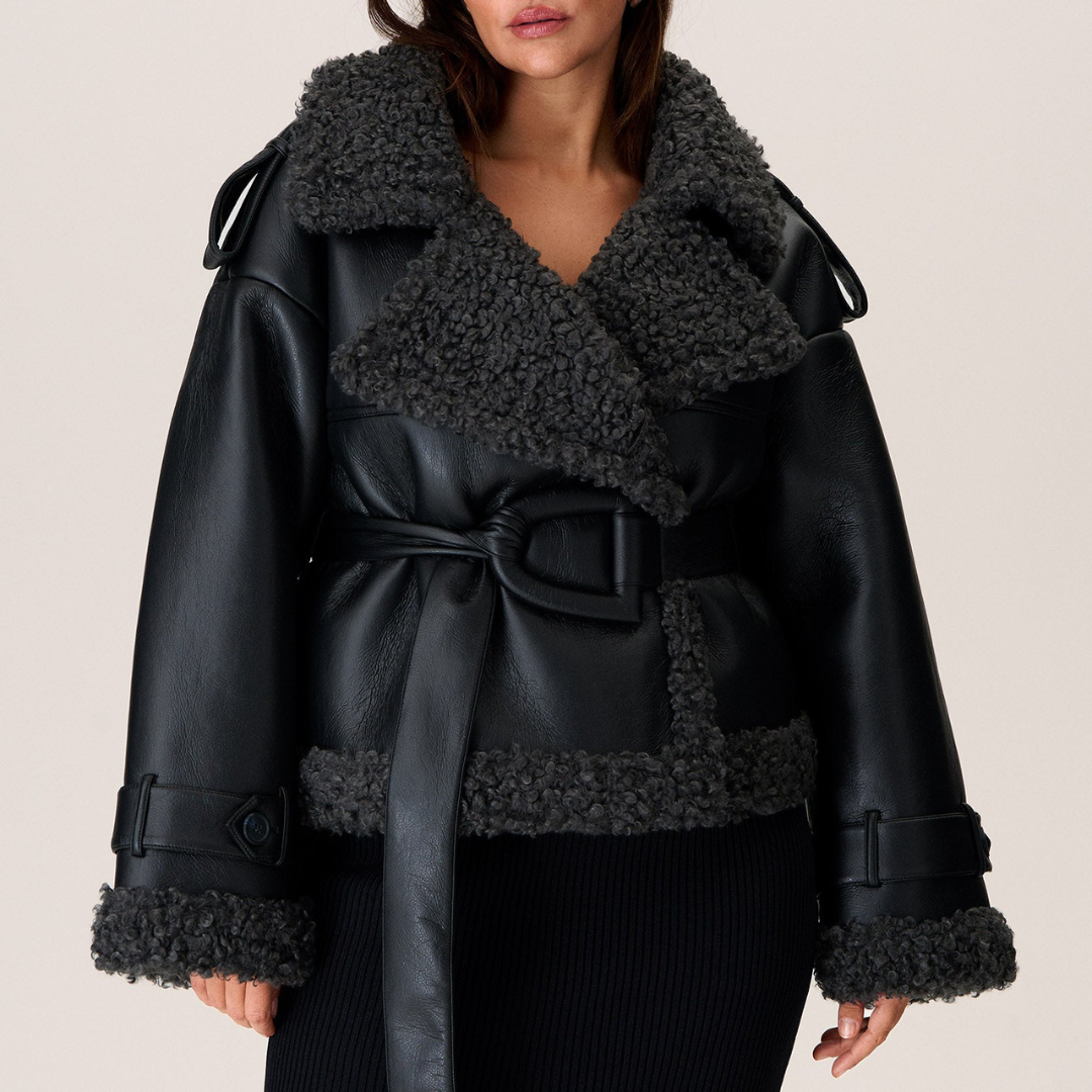 Elvira | Belted Shearling Coat