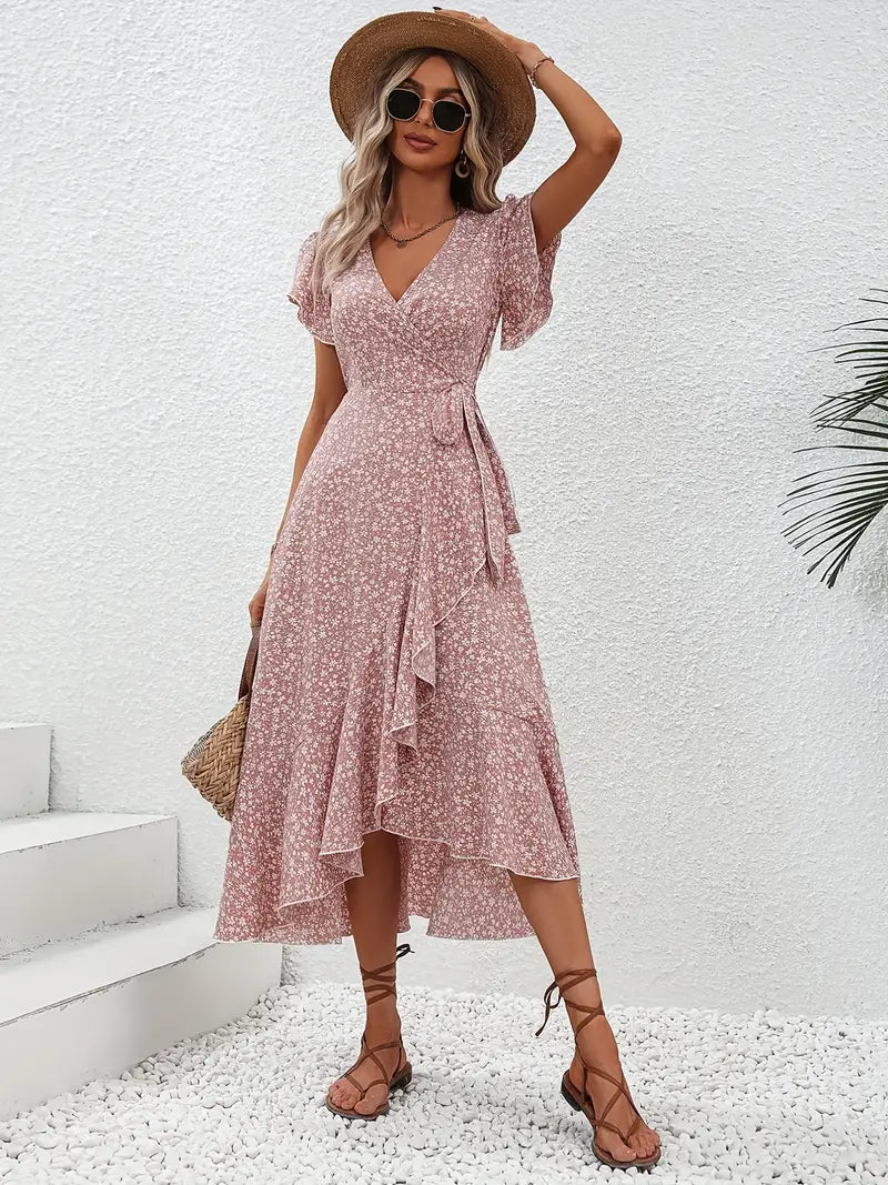 Melva™ - Elegant Floral Print Dress