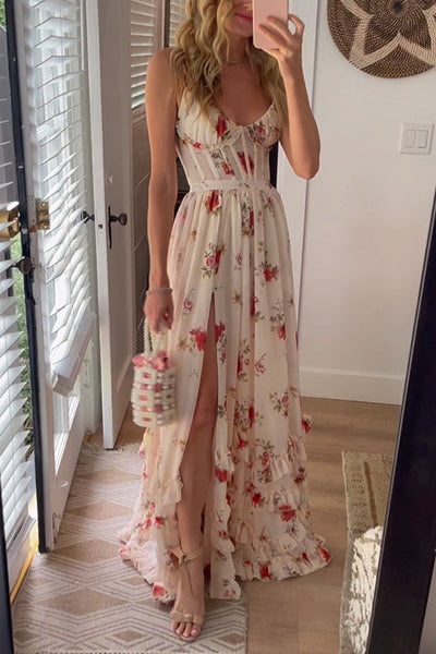 Julia™ - Maxi Floral Dress with Slit