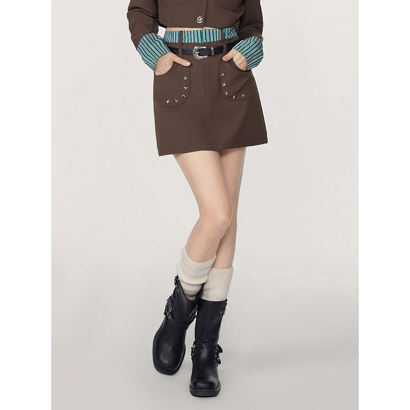 Preppy Suit Skirt Set