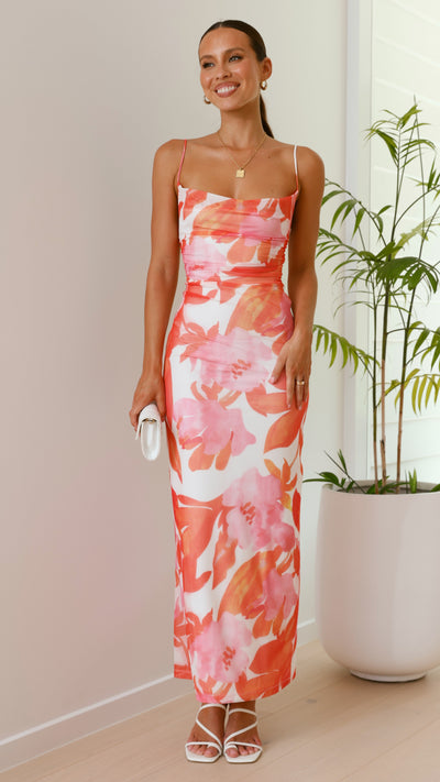 Martina™ - Elegant Floral Maxi Dress