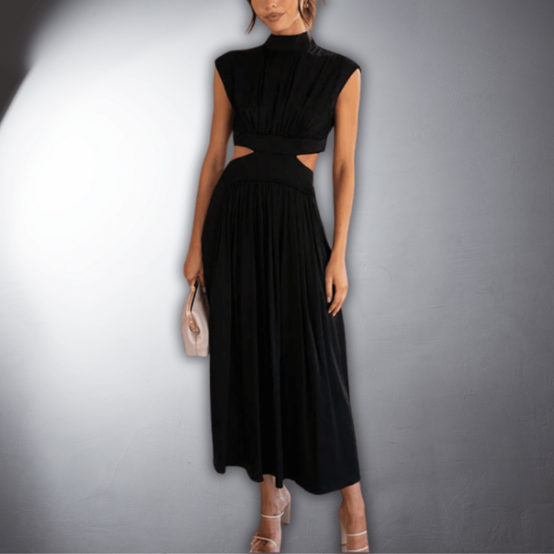 Camilla™ - Pleated and Backless Dress with Cutout