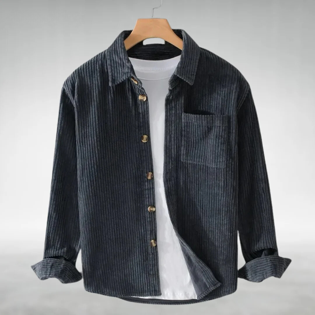 Simon™ -  Casual Corduroy Long Sleeve Shirt