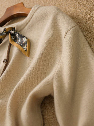 Aurora™ - Vintage Crew Neck knitted Cardigan