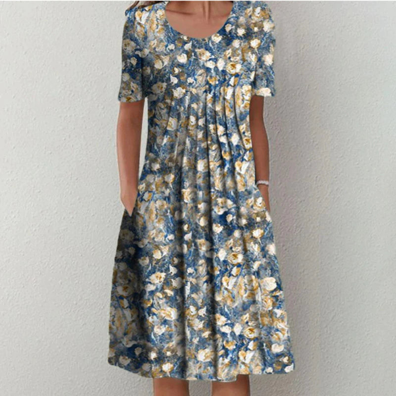 Megan™ - Elegant Floral Print Dress