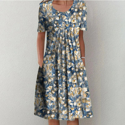 Megan™ - Elegant Floral Print Dress