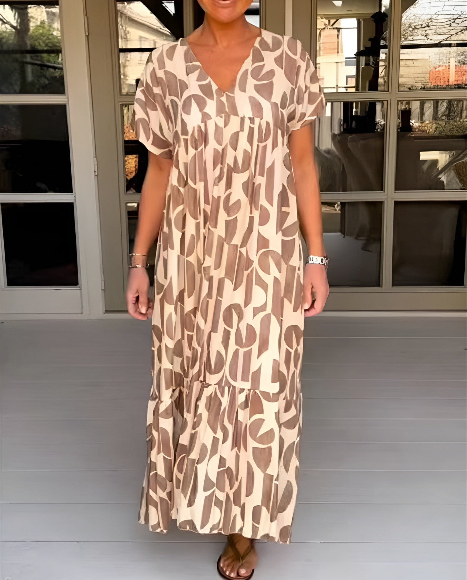 Jette™ - V-Neck Fluid Dress