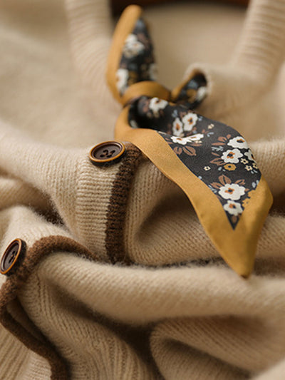 Aurora™ - Vintage Crew Neck knitted Cardigan