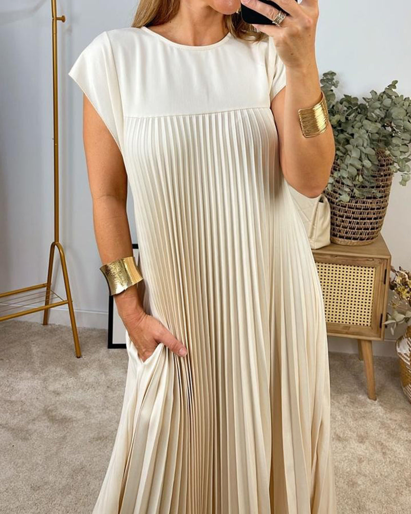 Phoebe™ - Pleated Long Dress