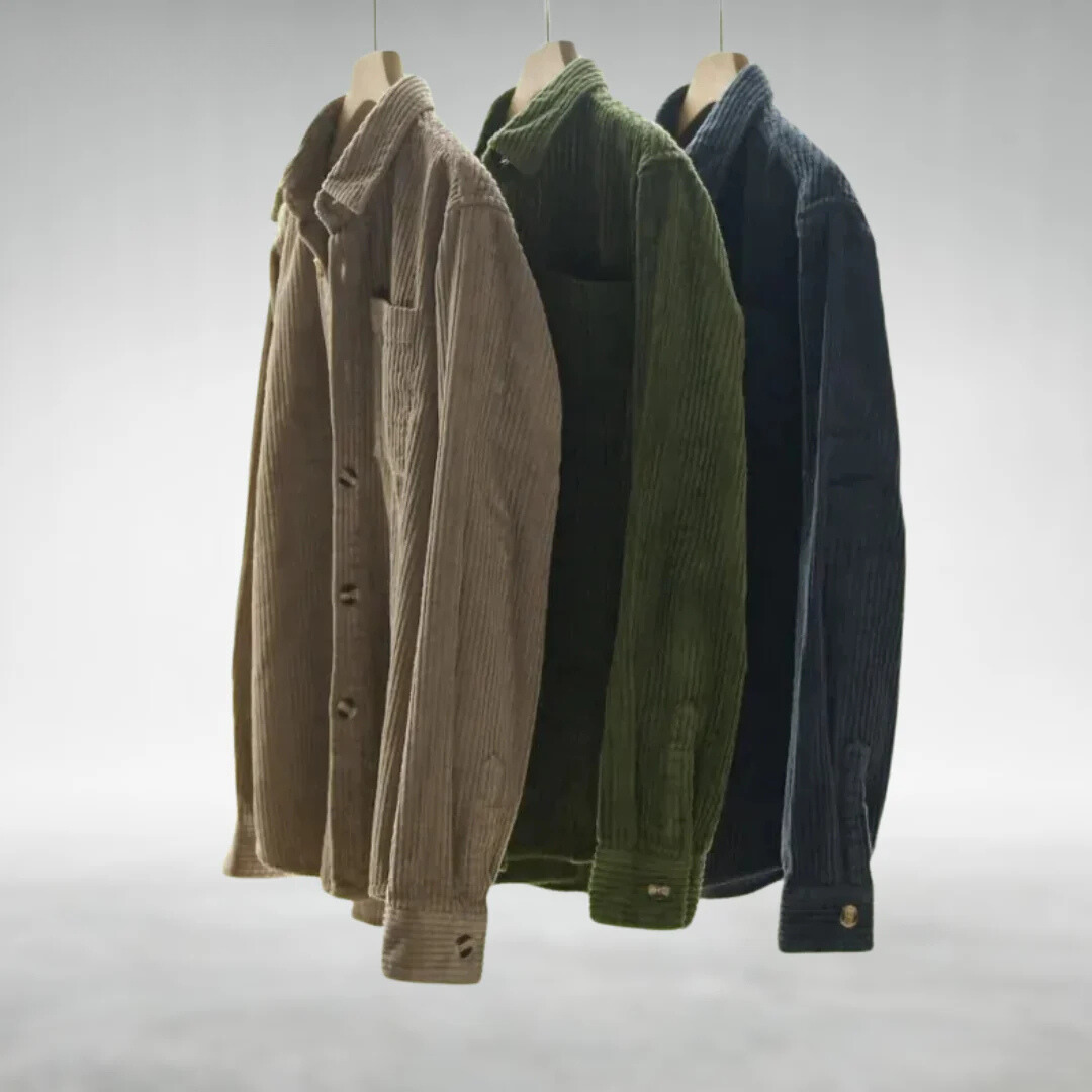 Simon™ -  Casual Corduroy Long Sleeve Shirt
