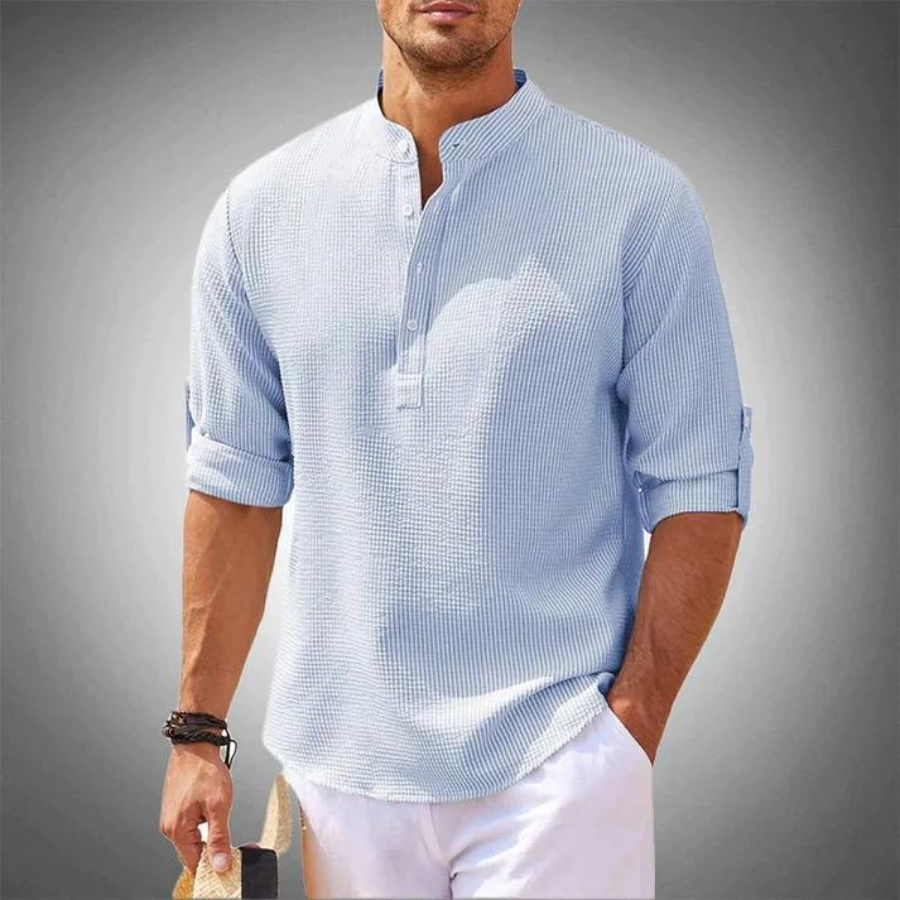 LISBON™ - CASUAL ELEGANT SHIRT WITHOUT COLLAR