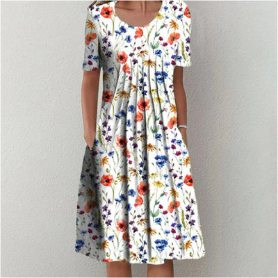 Megan™ - Elegant Floral Print Dress