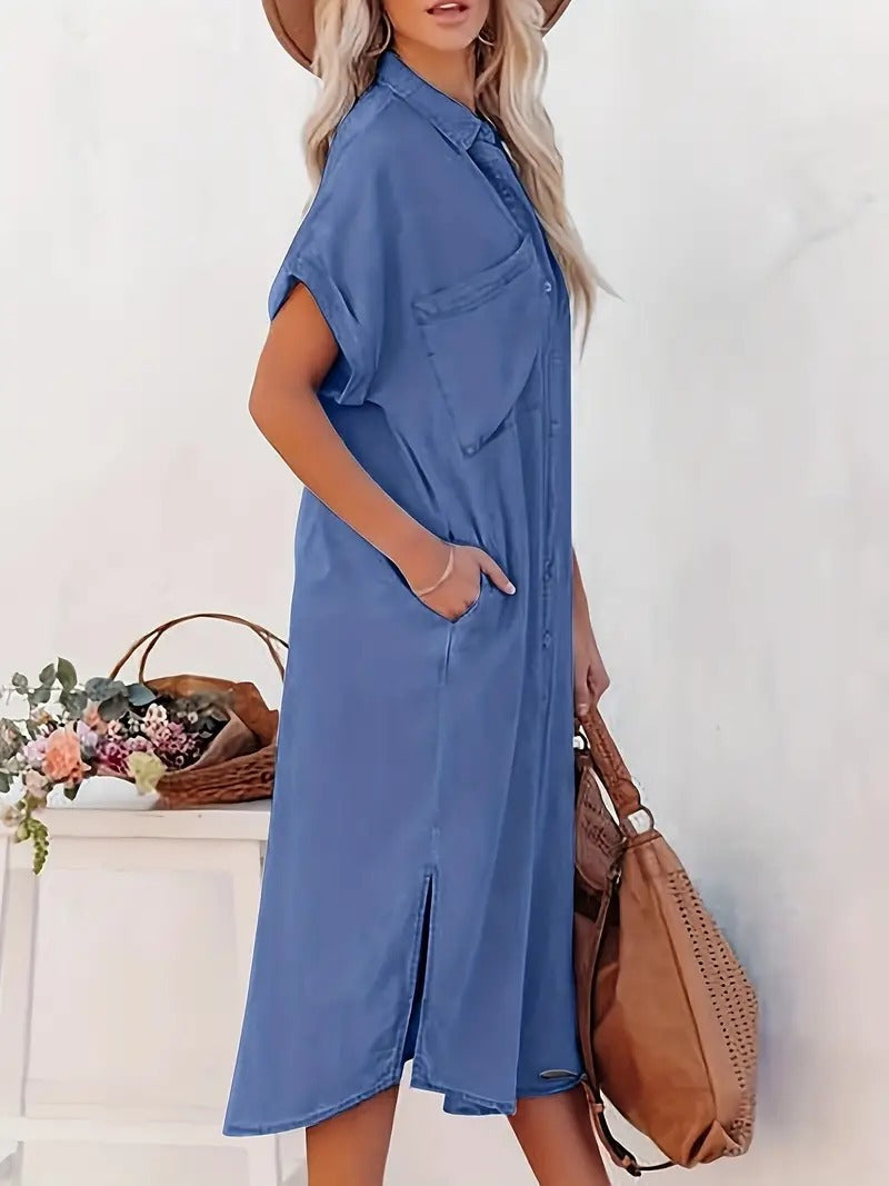 Madeleine™ - Pocketed Shirt Dress