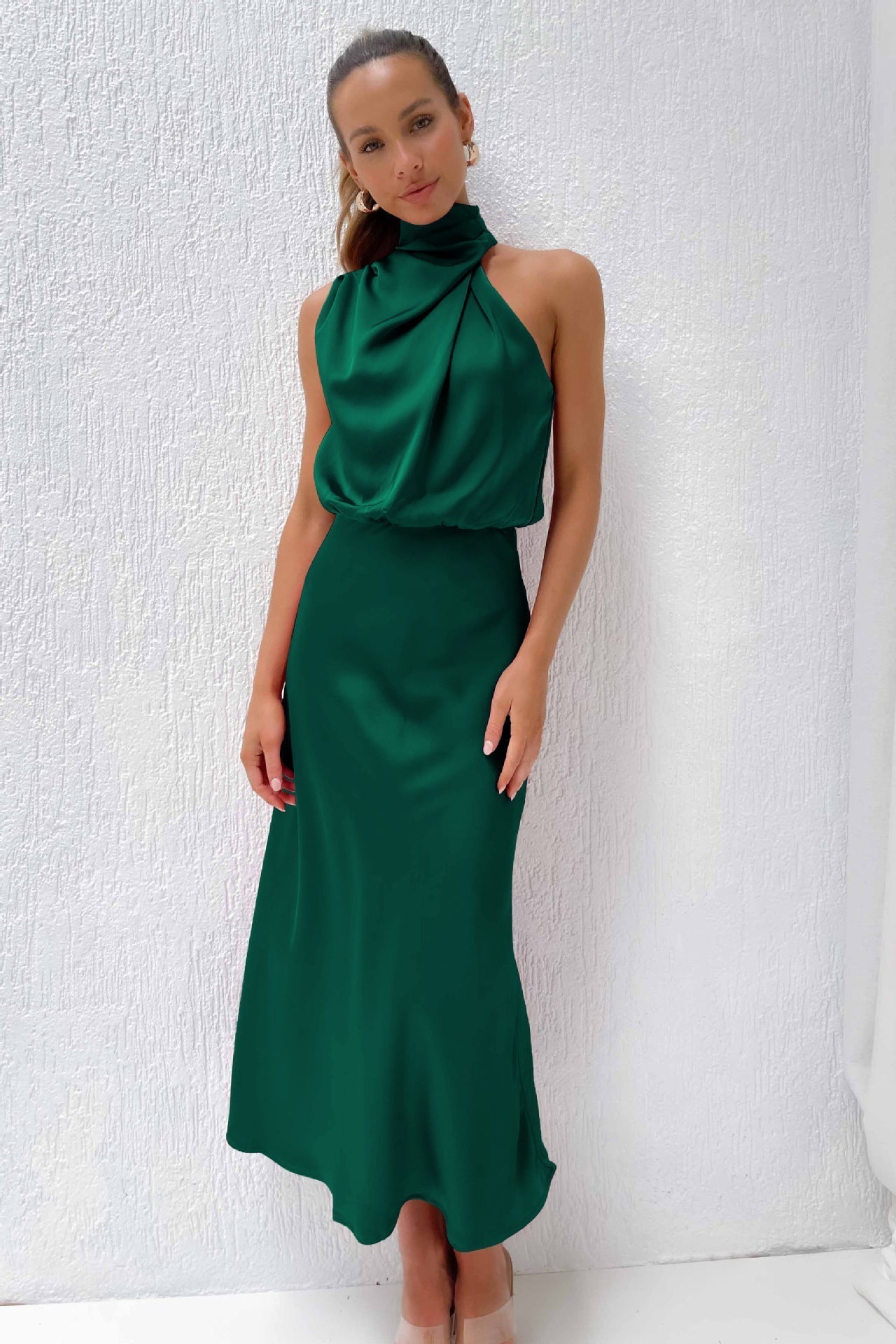 Claire™ - Elegant Long Halter Dress
