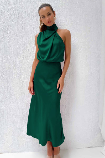 Claire™ - Elegant Long Halter Dress