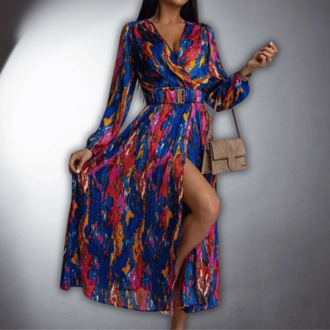 Kaitlyn™ - Boho Dress with High Slit