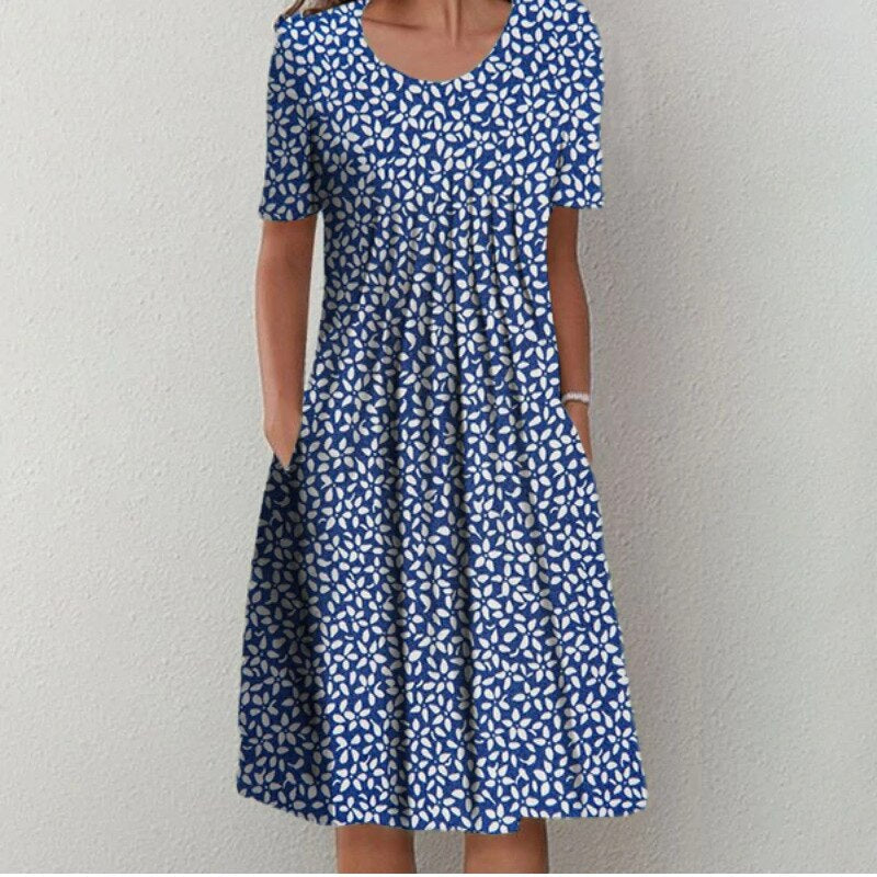 Megan™ - Elegant Floral Print Dress