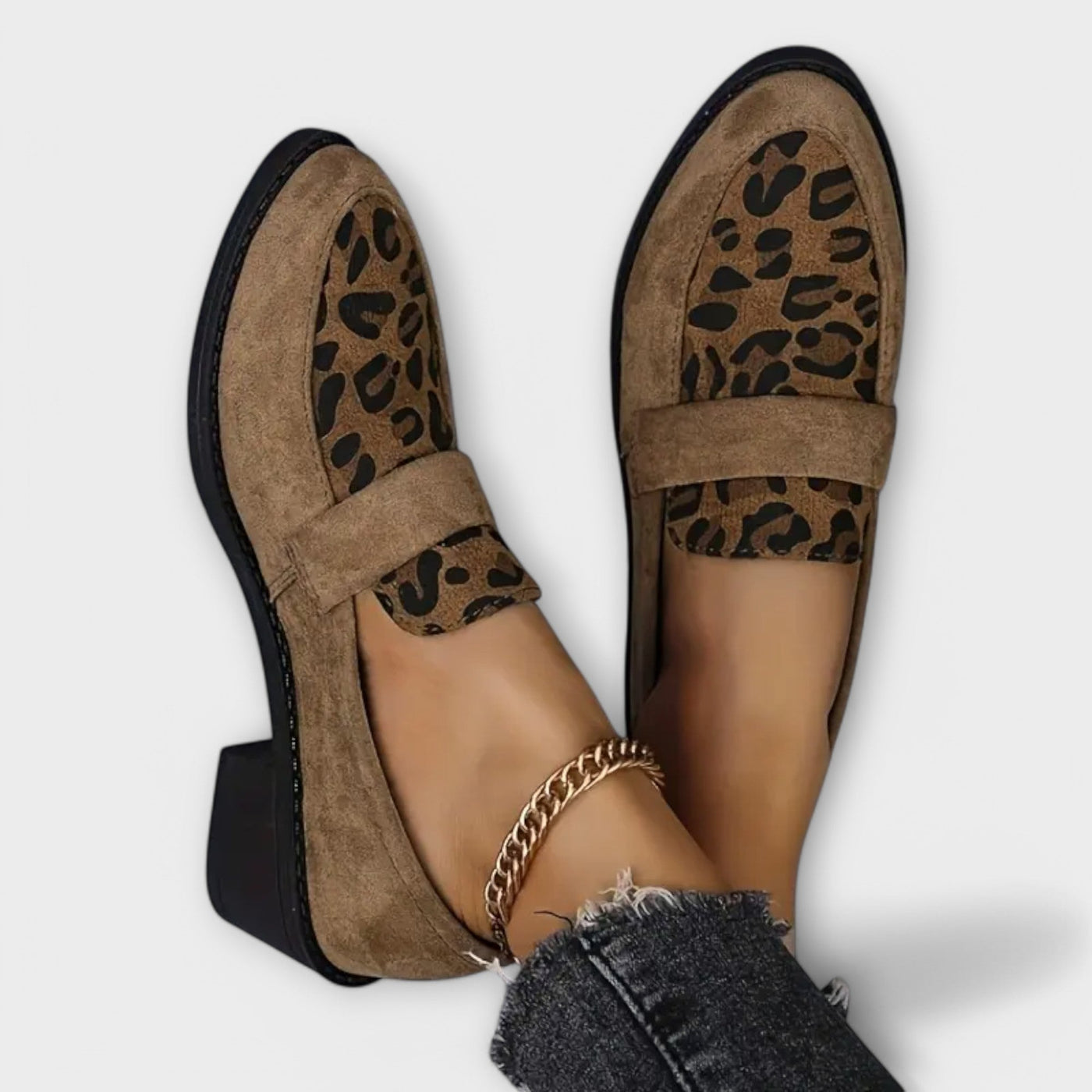 Perla™ - Chic Leopard Print Women's Footwear