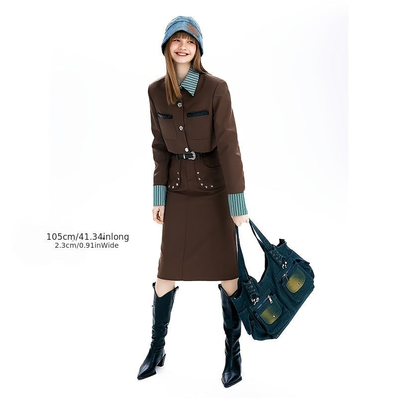 Preppy Suit Skirt Set