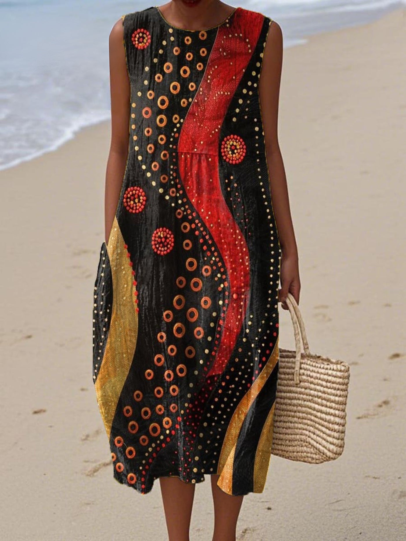 Vanessa - Summer Dress with Abstract Print