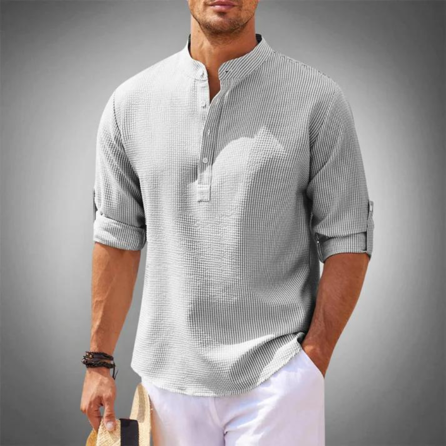 LISBON™ - CASUAL ELEGANT SHIRT WITHOUT COLLAR