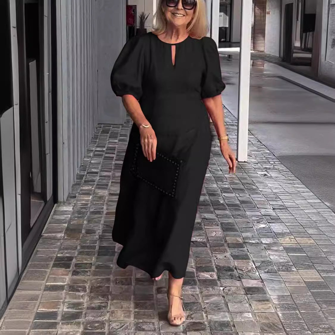 Beatrice™ - Elegant Puff-Sleeve Dress